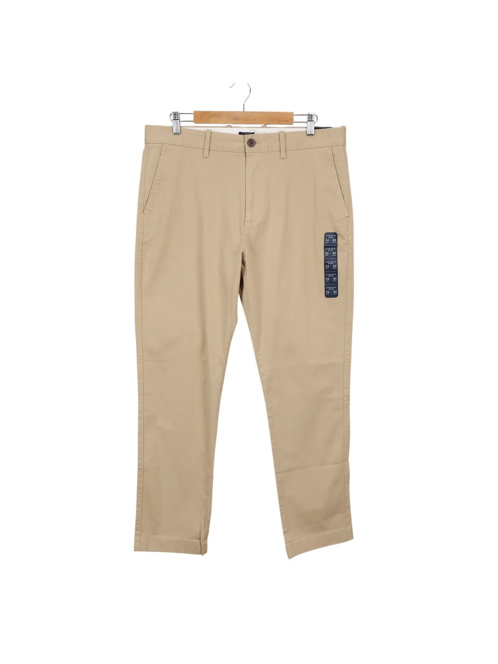 J.Crew Factory Men's Athletic Slim Fit Chino Pant Khaki Size 34x30 NWT